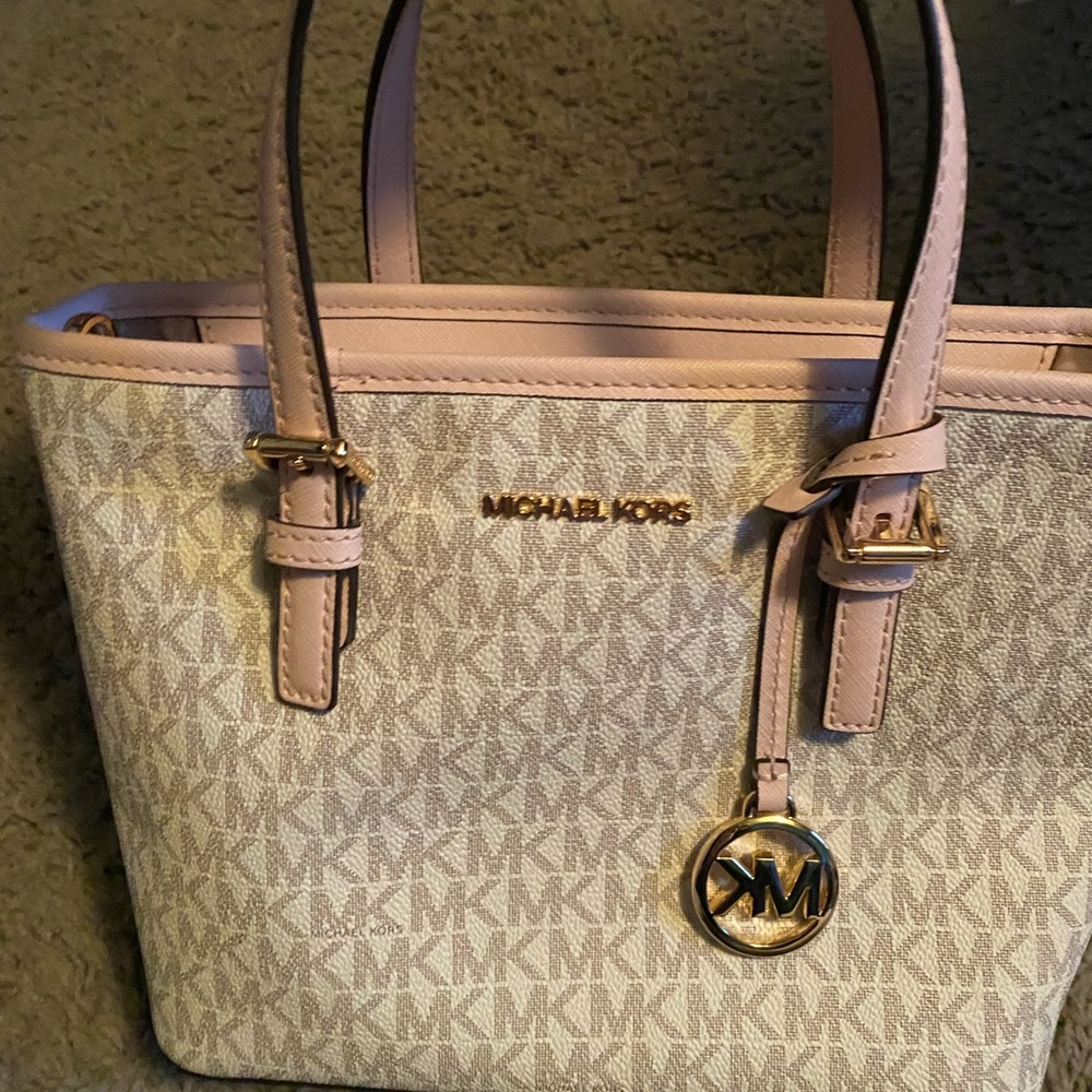 MK Jet Set Travel Extra-Small Logo Top-Zip Tote Bag